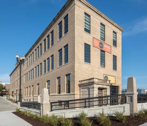 Exterior view of the Burlington Rail and Commerce Building in Omaha, Nebraska