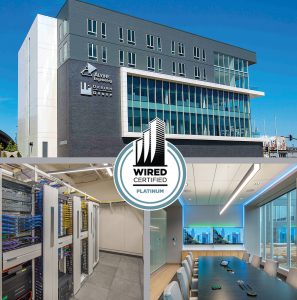 Interior and exterior views of 1201 Cass' Wired Certified space
