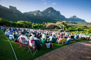 Crowd attending an outdoor concert