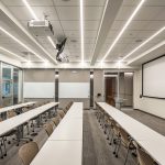Interior view of the training room inside 1201 Cass Street