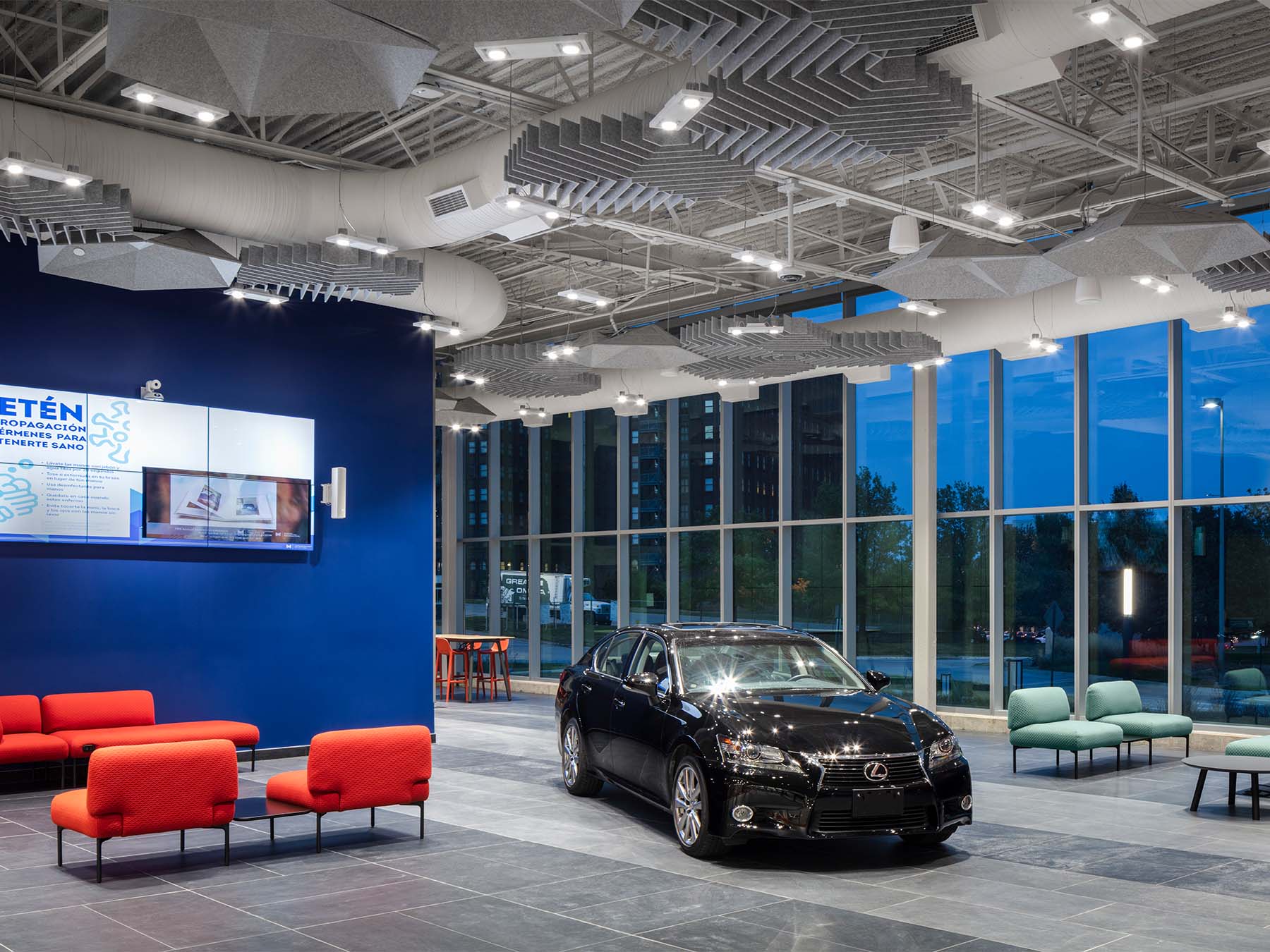 A look inside the showroom at MCC's Automotive Training Center