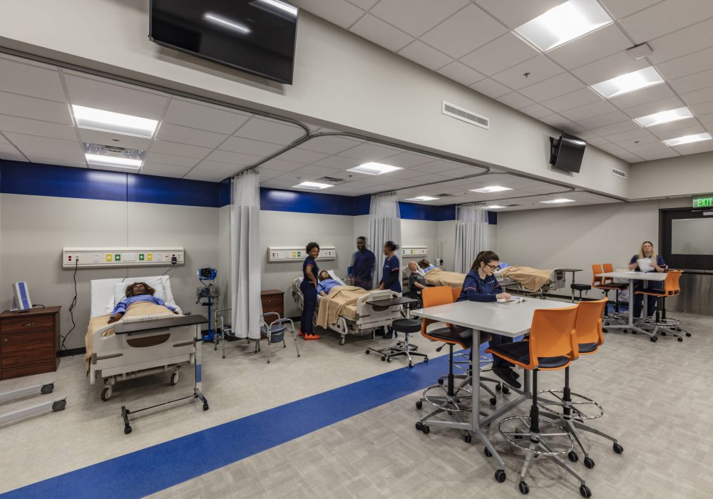 Interior image of Langston University's Tulsa Campus Allied Health Campus