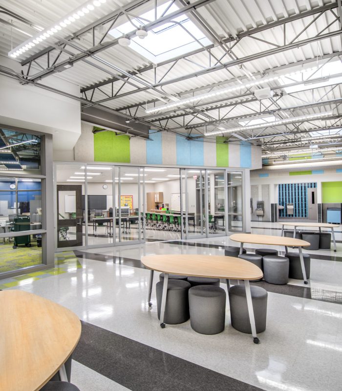 Interior image a commons room of Omaha Public Schools' Forest Station Elementary